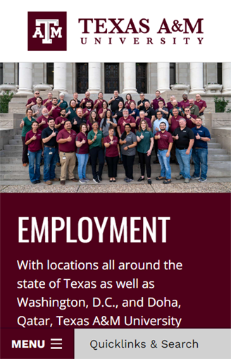 Employment-Texas-A-M-University